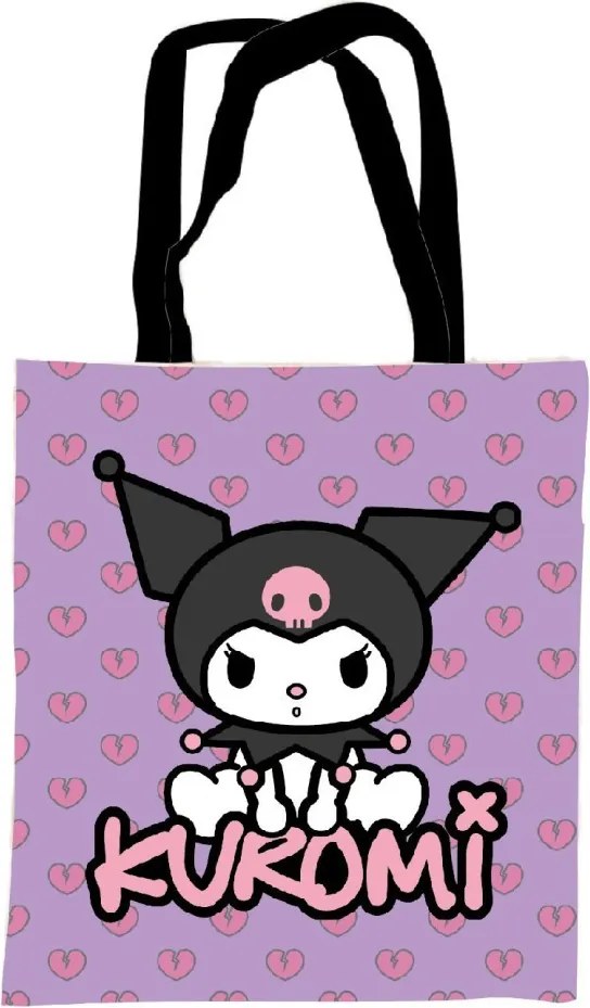 Hello Kitty Kuromi vászontáska, bevásárlótáska 44 cm