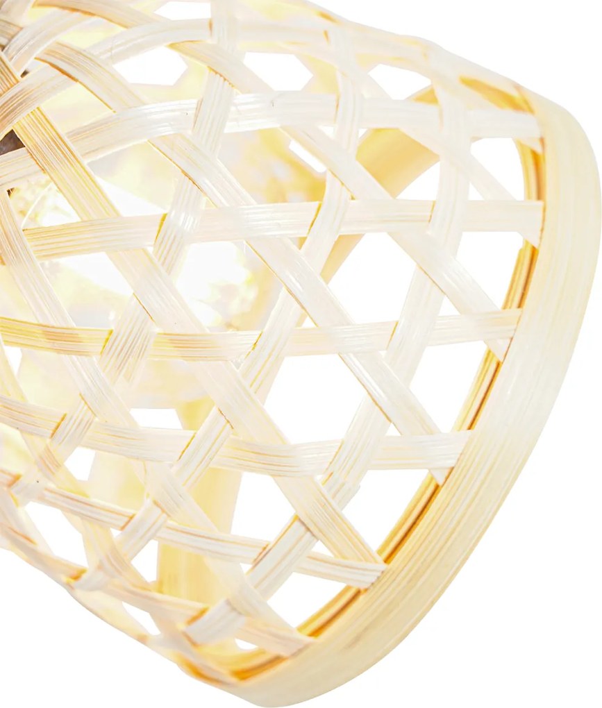 Keleti spotlámpa fekete bambusszal és kapcsolóval - Rayan