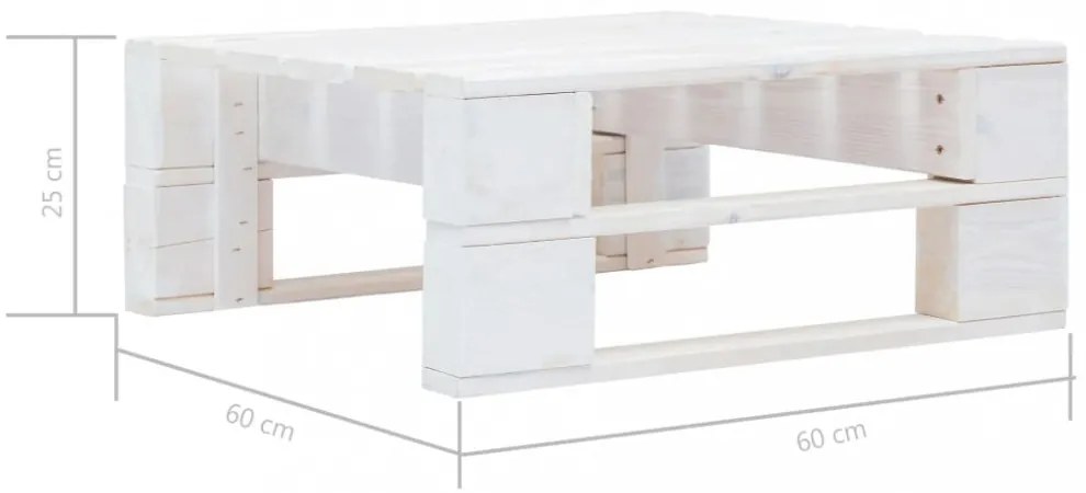 fehér impregnált fenyőfa kerti raklapzsámoly