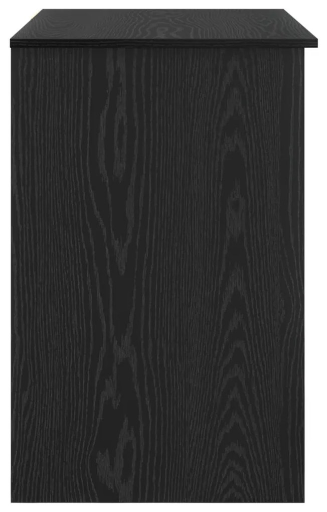 Íróasztal Tárolóval Fekete Tölgy 90x49.5x75 cm Rétegelt fa