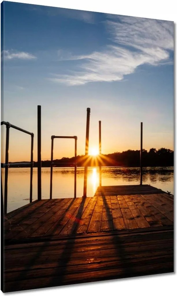 Vászonkép 70x100 Naplemente híd