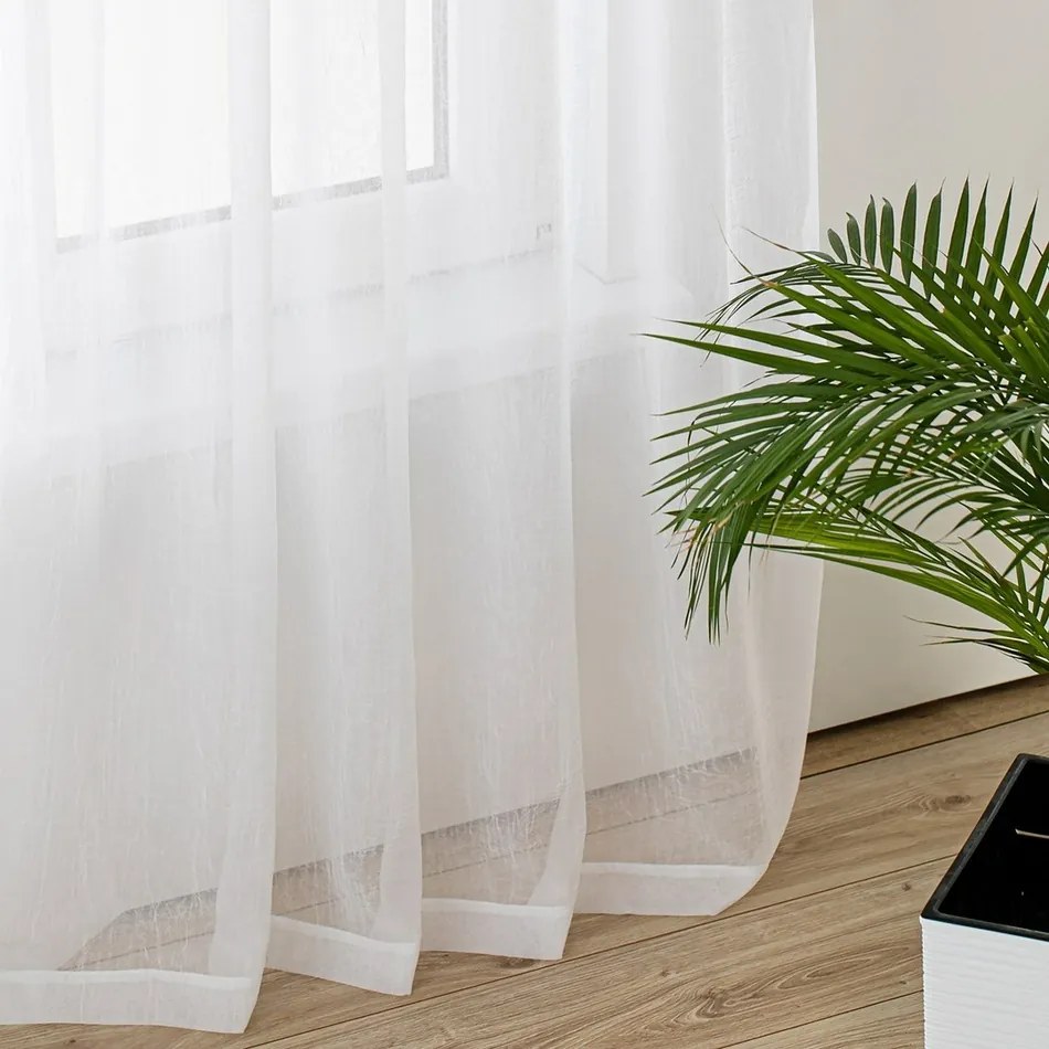 Homede Kresz Loops függöny, fehér, 140 x 175 cm, 140 x 175 cm
