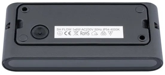 LED Kültéri fali lámpa FLOW LED/6W/230V IP54 fekete