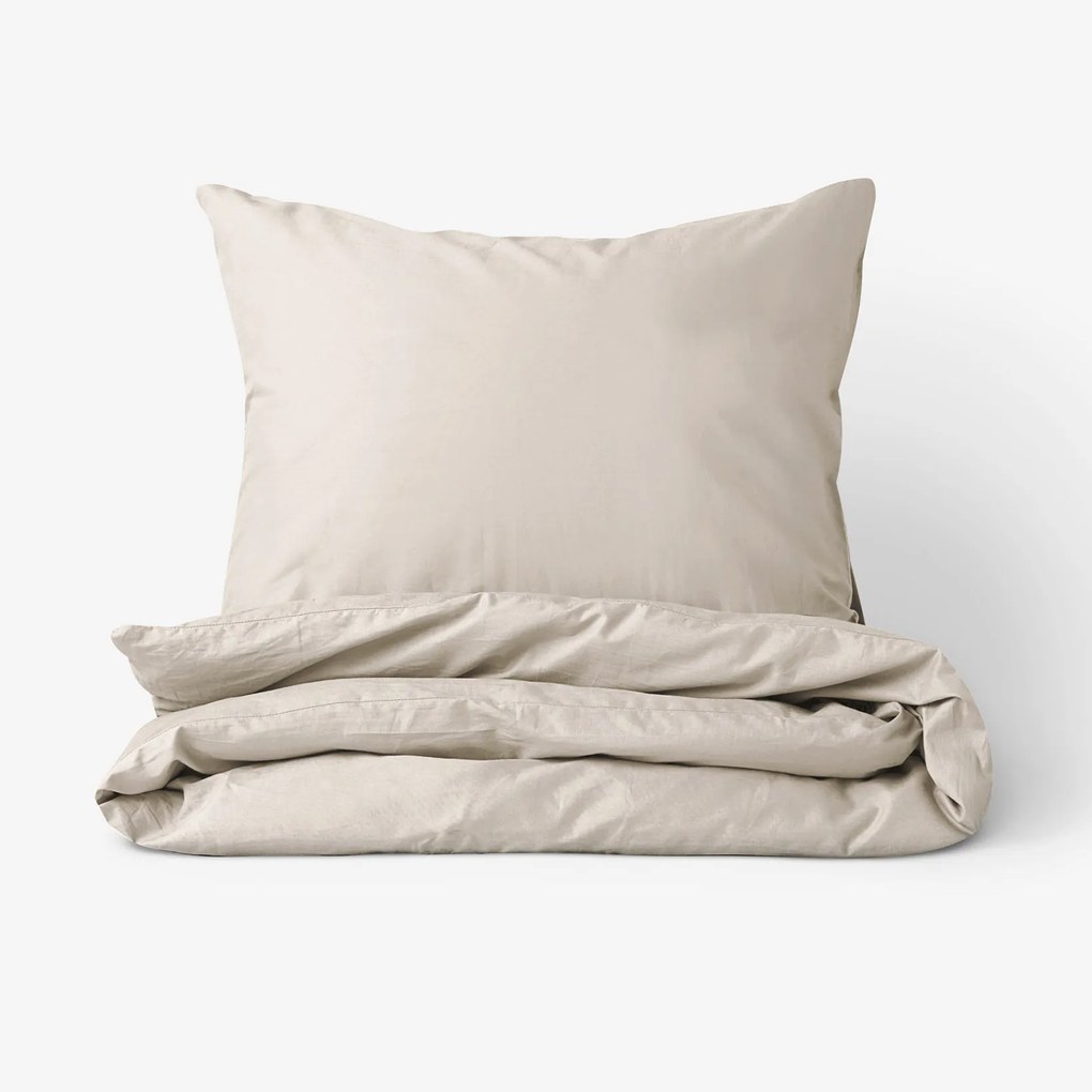 Goldea pamut ágyneműhuzat garnitúra - latte 140 x 220 és 70 x 90 cm