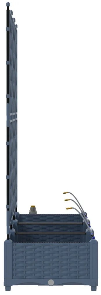 Kerti ültetők Szürke 120 x 40 x 126 cm Acél