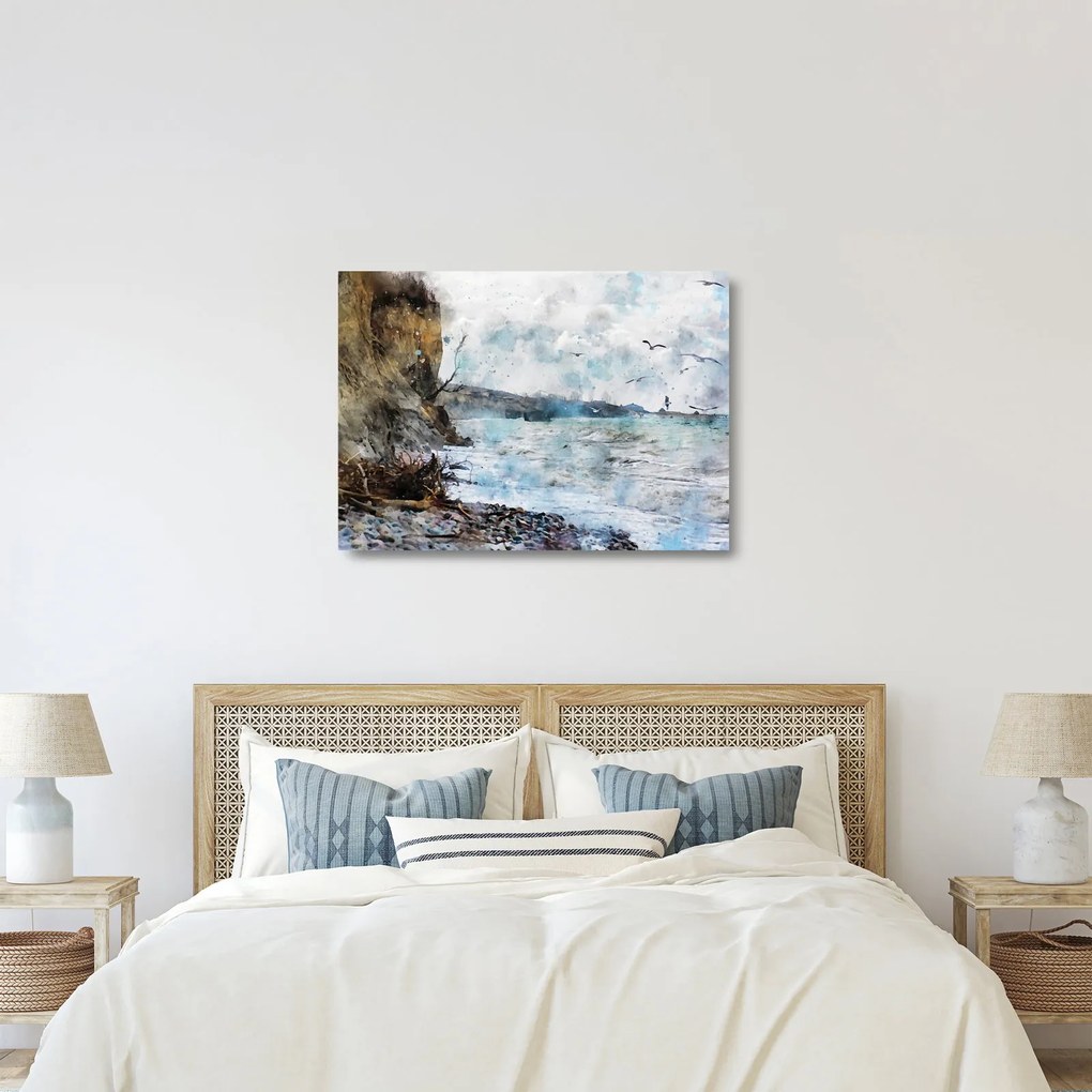 Üveg kép - Zátony, akvarell (70x50 cm)