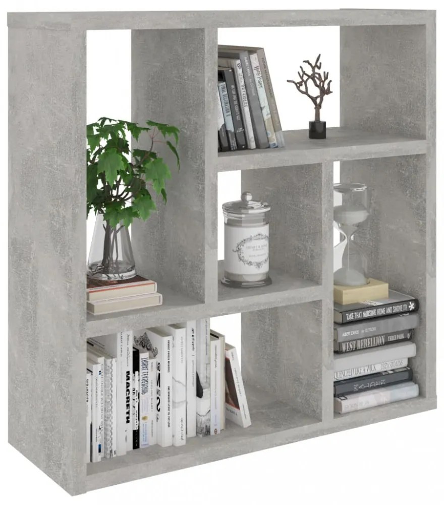betonszürke szerelt fa fali polc 45,1 x 16 x 45,1 cm