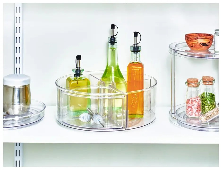 Átlátszó kerek tárolódoboz, Ø 29 cm - iDesign The Home Edit