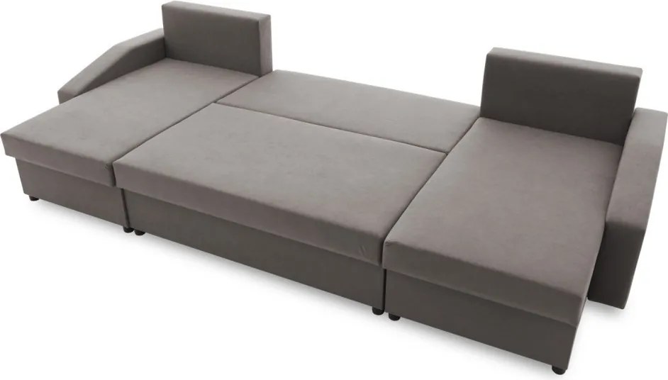 Sparta Plus sarokkanapé, szövet anyag, univerzális oldal, szürke