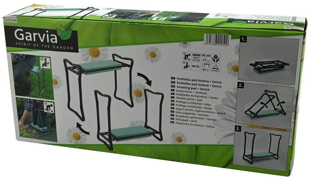 Garvia Kerti pad + térdelő 60 x 27 x 49 cm