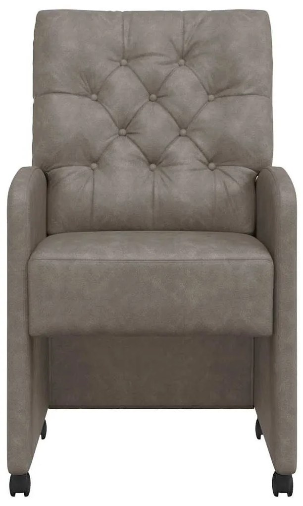 Kerekes Étkező Székek 2 pcs Szürke 58 x 67 x 97 cm Műbőr