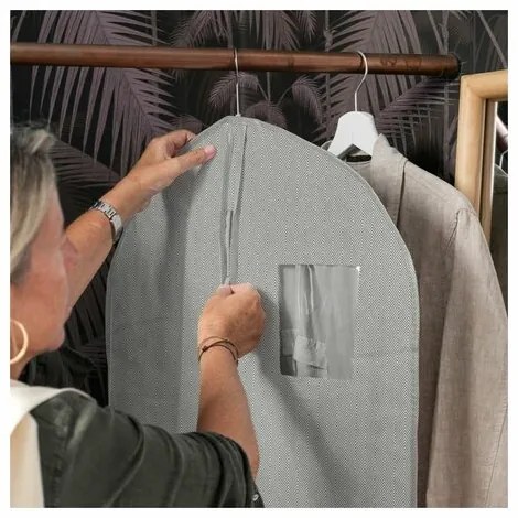 Compactor Boston öltöny és rövid ruha védőhuzat, 60 x 100 cmszürke, S