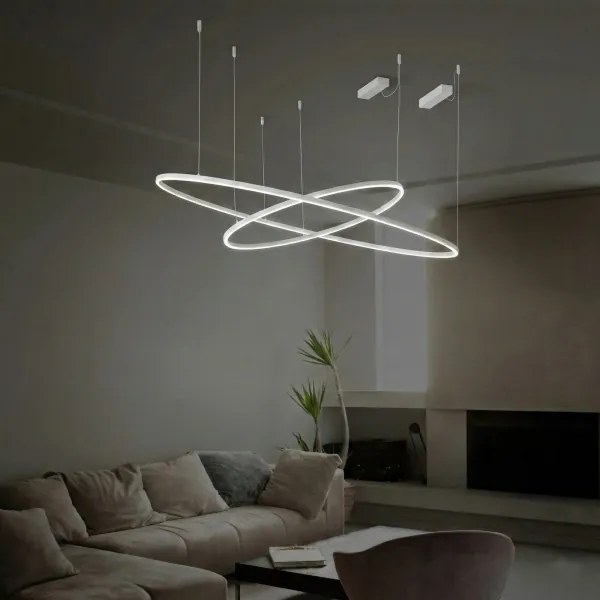 Ideal Lux - LED csillár kábelen ORACLE SLIM LED/83W/230V 4000K átmérő 150 cm fehér