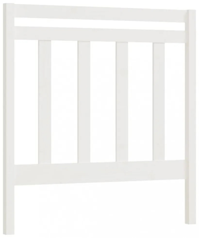 fehér tömör fenyőfa ágyfejtámla 106 x 4 x 100 cm