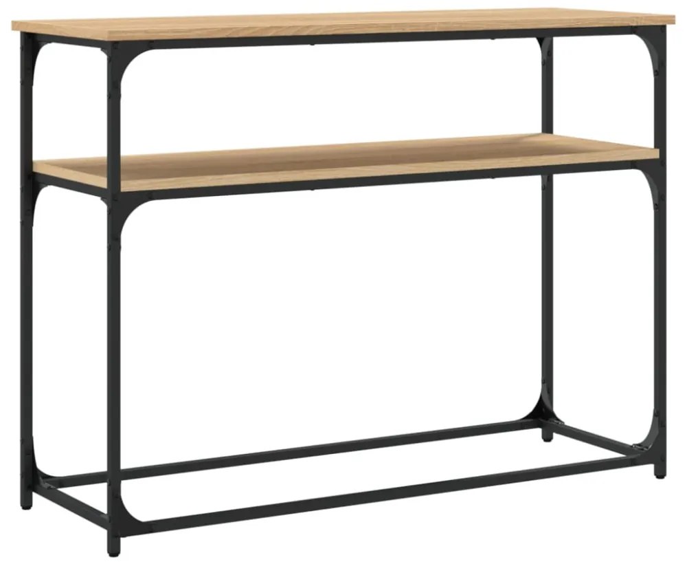 sonoma tölgy színű szerelt fa dohányzóasztal 100x35,5x75 cm