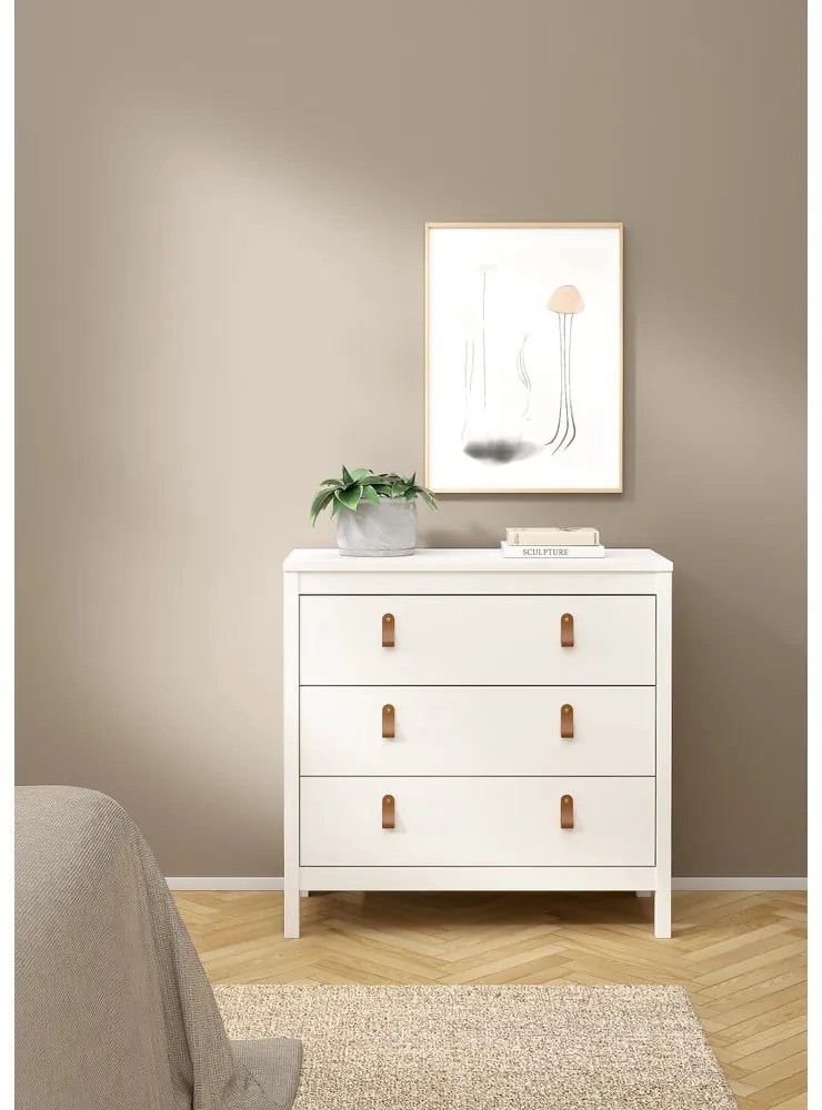 Fehér alacsony komód 82x80 cm Madrid – Tvilum