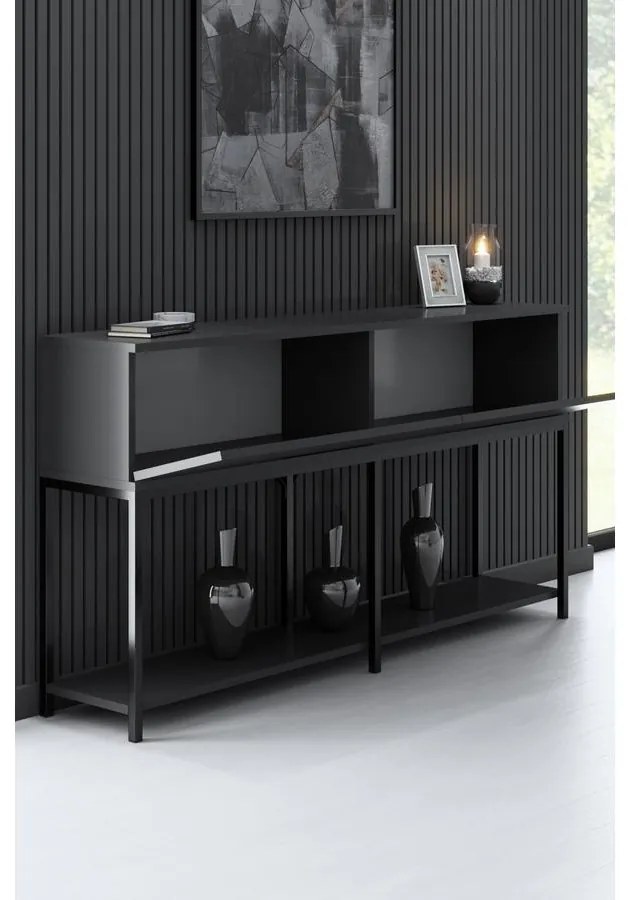 Konzolasztal Lord - Anthracite, Black