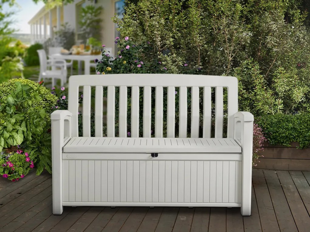 Keter Patio Bench kerti pad, fehér
