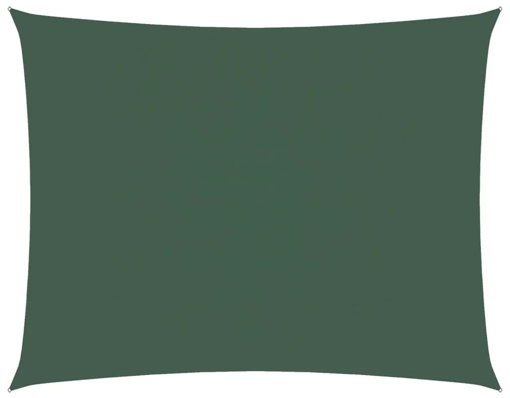 sötétzöld téglalap alakú oxford-szövet napvitorla 3 x 4,5 m