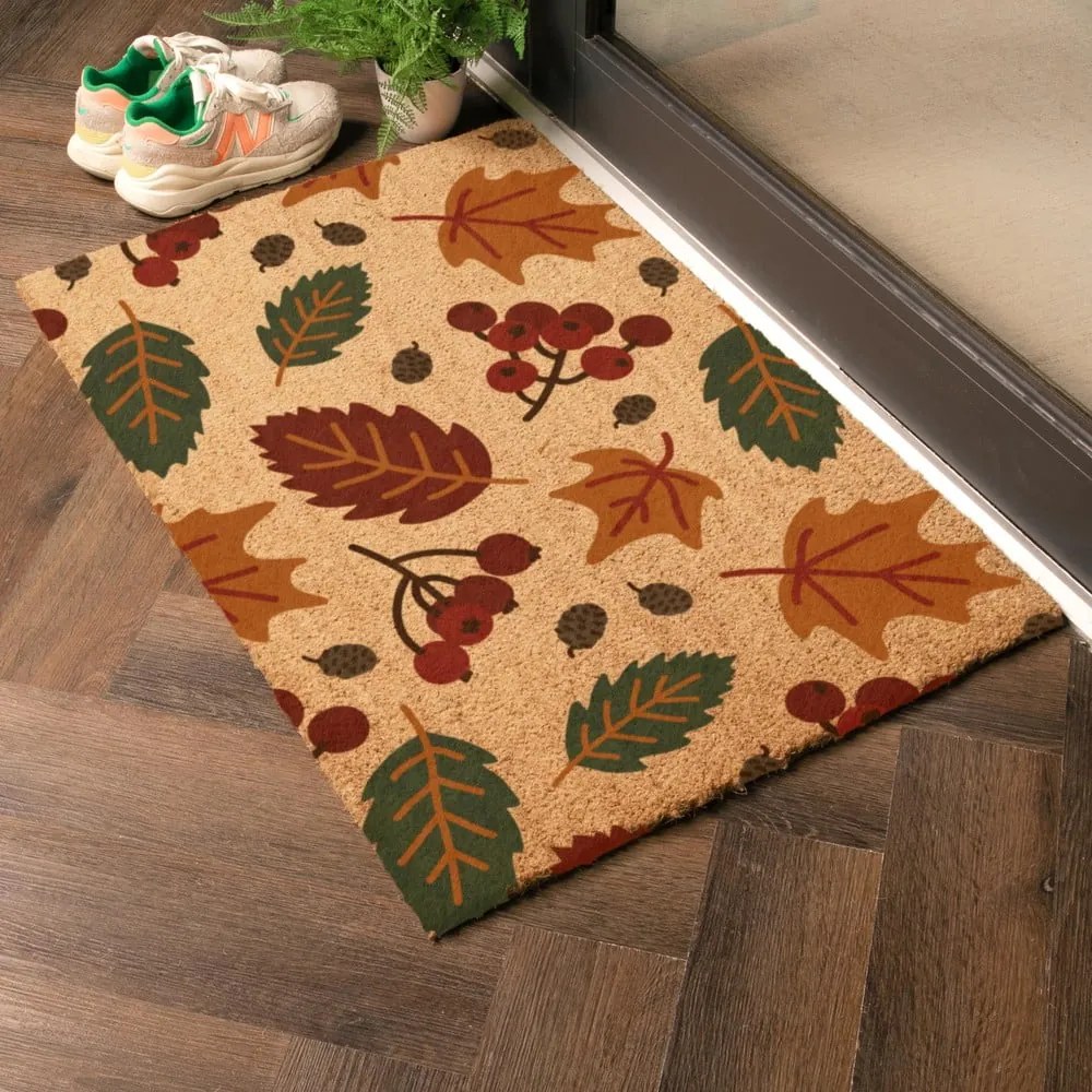 Kókuszrost lábtörlő 40x60 cm Autumn Leaves – Artsy Doormats