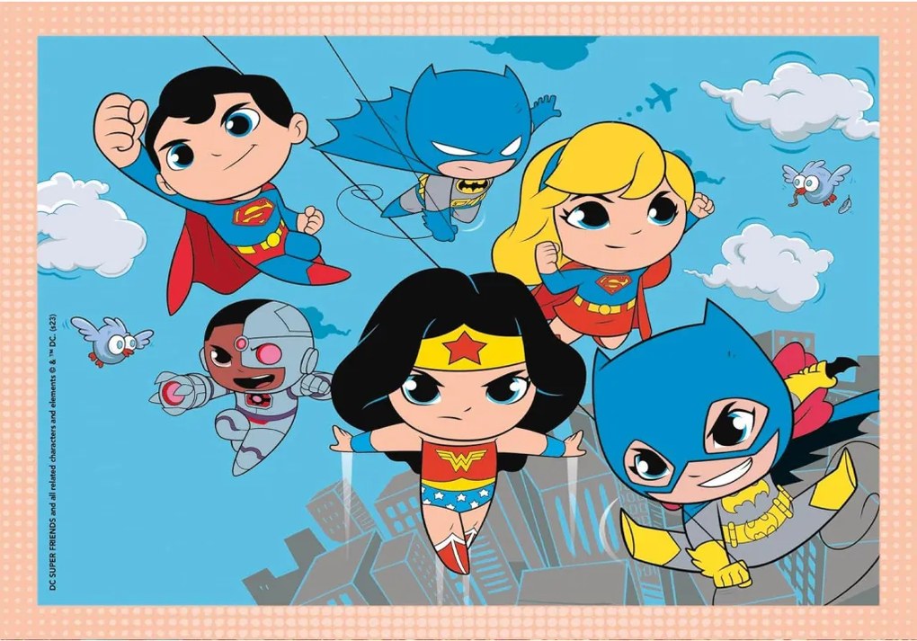 DC Super Hero Mini-mates 4 az 1-ben puzzle Clementoni