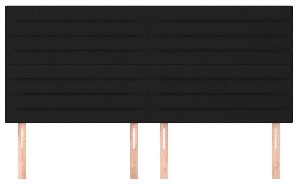 4 db fekete szövet fejtámla 100x5x78/88 cm