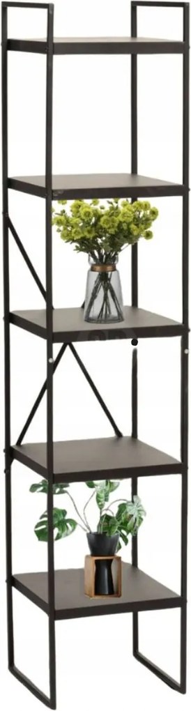 Fém álló könyvespolc 5 szint h130 cm Magas Növény Dekoráció