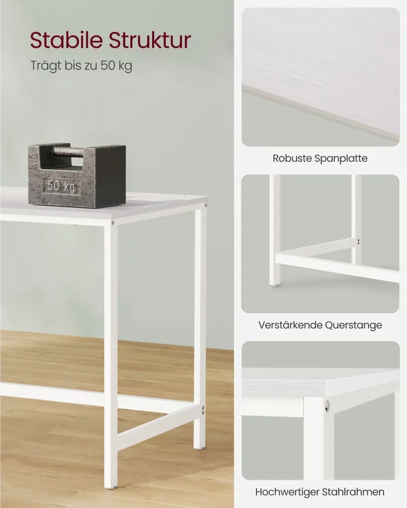 Íróasztal polcokkal, fehér120x60x75cm