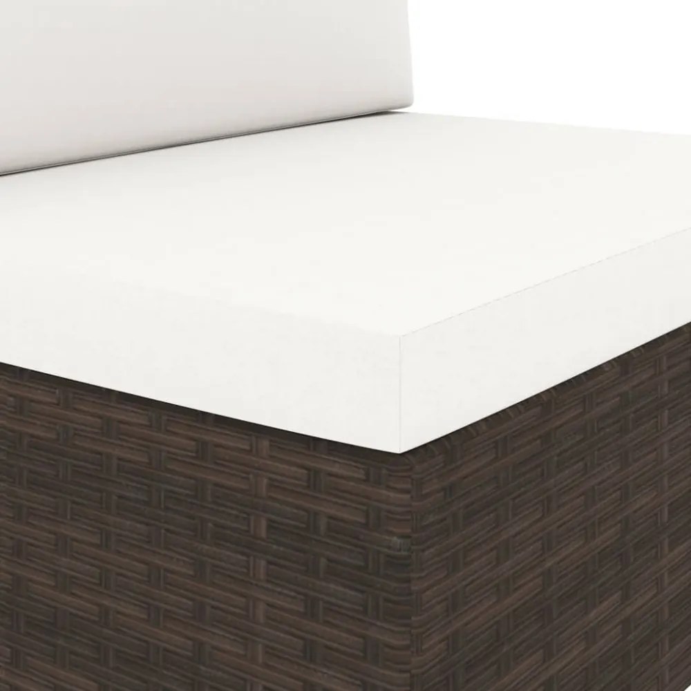 vidaXL 6 részes barna polyrattan kerti ülőgarnitúra