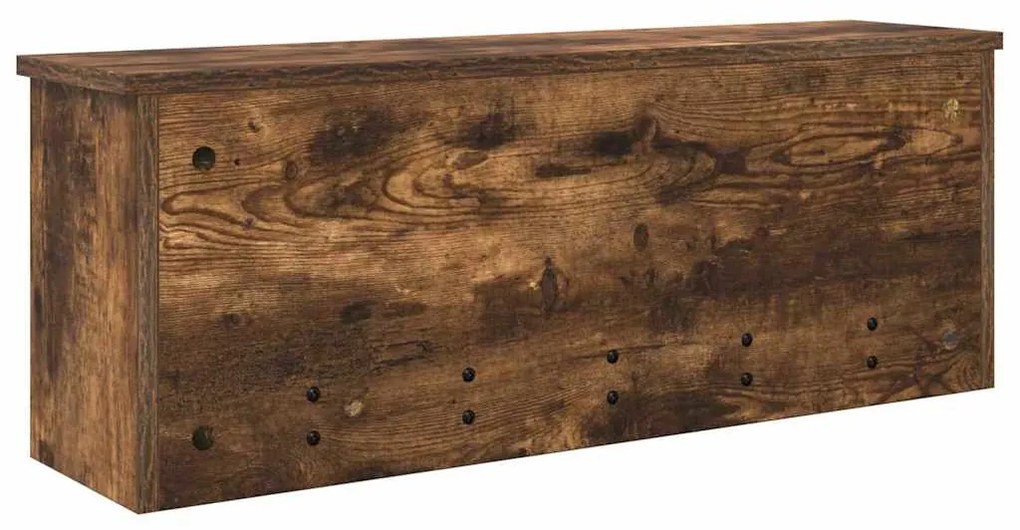 Fali Kabáthorog polcokkal Füstölt tölgy 80 x 20 x 30 cm Faanyag
