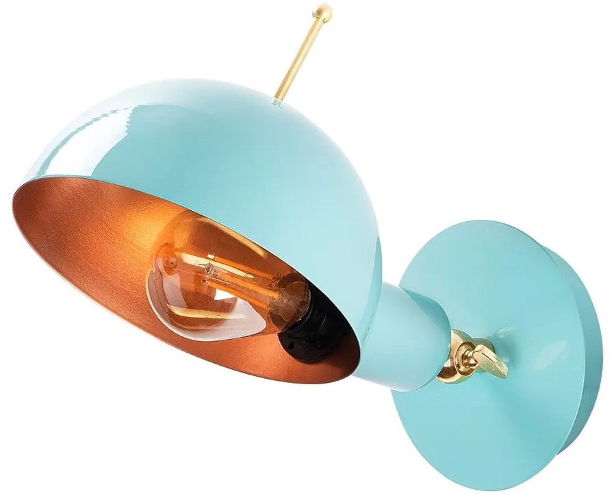 Világoskék-bronzszínű fali lámpa ø 15 cm Sivani – Opviq lights
