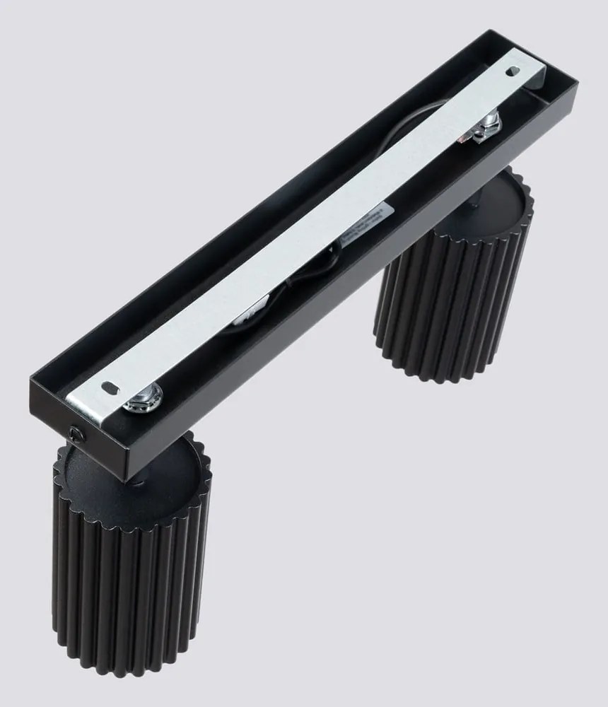 Fekete spotlámpa 6,5x30 cm Gleam – Sollux