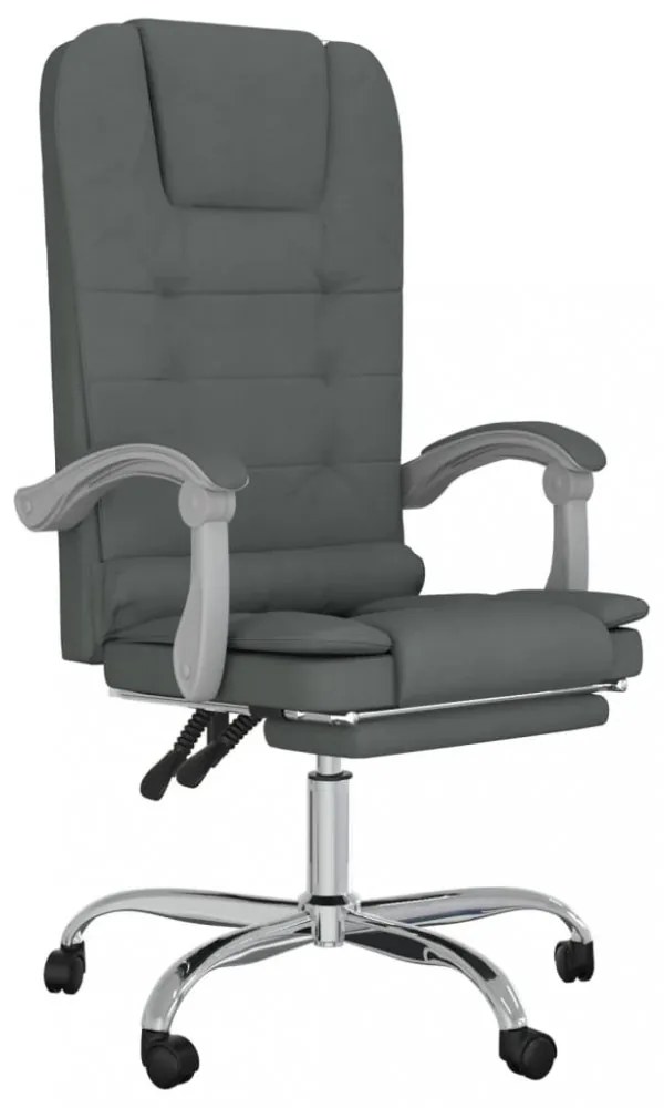 vidaXL sötétszürke szövet dönthető masszázsfotel