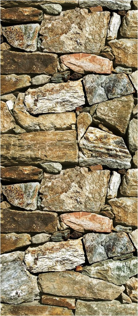 Öntapadós matrica Fotótapéta Kő fal tégla bézs-barna 91x211