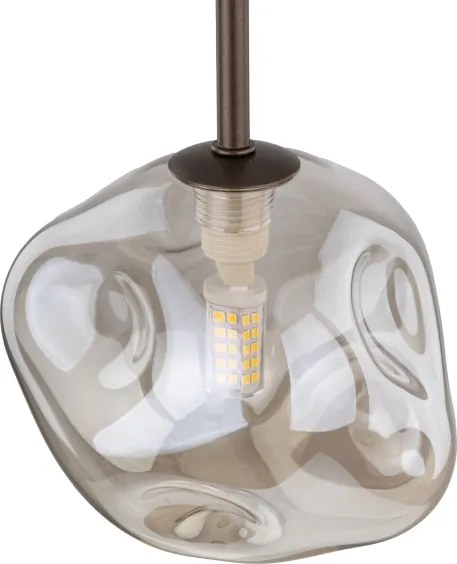 Brilagi - Kábeles függeszték VULCANO 1xG9/8W/230V átm. 15 cm bronz/füstös bézs