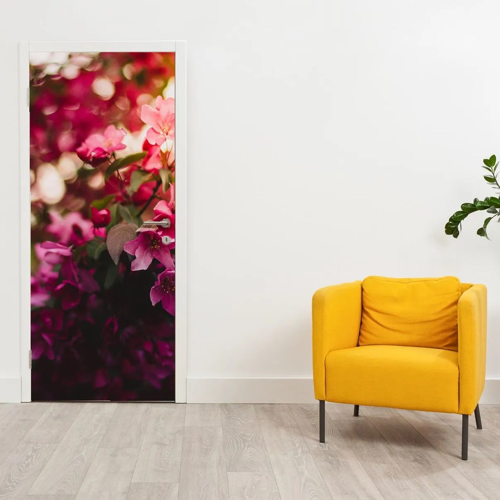 Fotótapéta ajtóra - Egy bokor virágai (95x205cm)
