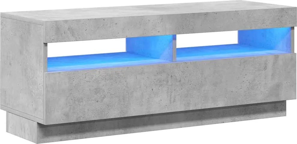 vidaXL betonszürke TV-szekrény LED-lámpákkal 100 x 35 x 40 cm