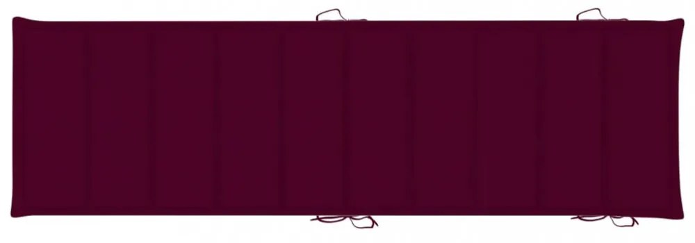 bordó oxford szövet napozóágy párna 186 x 58 x 3 cm