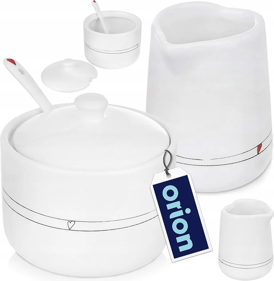 Cukrászda szett Tejeskávé cukortartó cukortartó kancsó tej