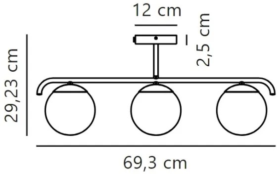 Nordlux - Csillár rúdon GRANT 3xE14/25W/230V fekete