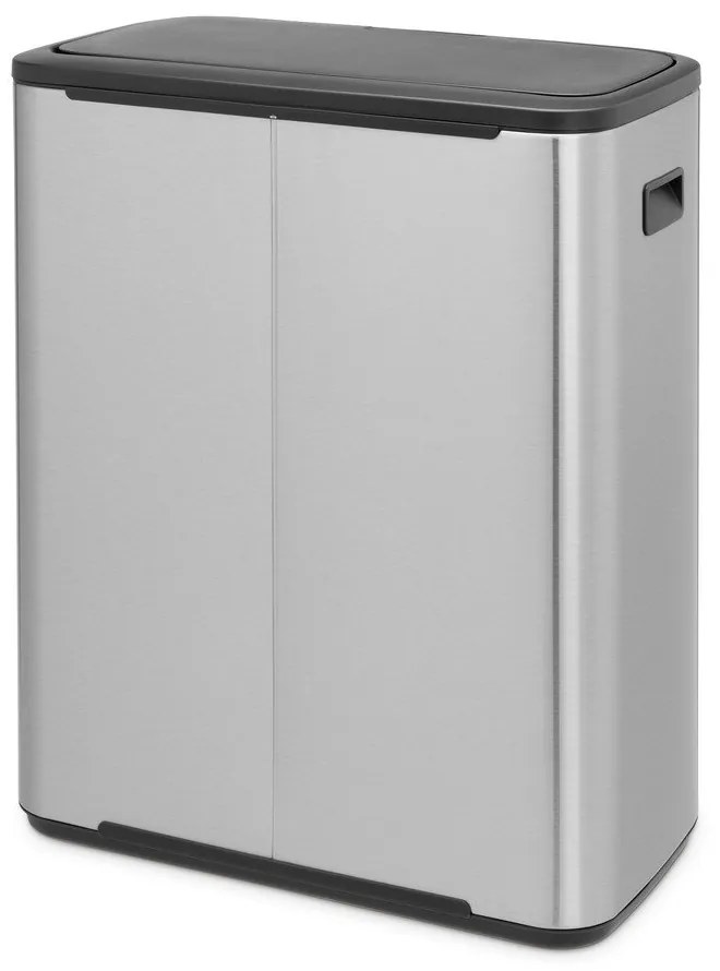 Matt ezüstszínű acél érintésre nyíló szelektív szemetes 60 l Bo Touch Bin – Brabantia