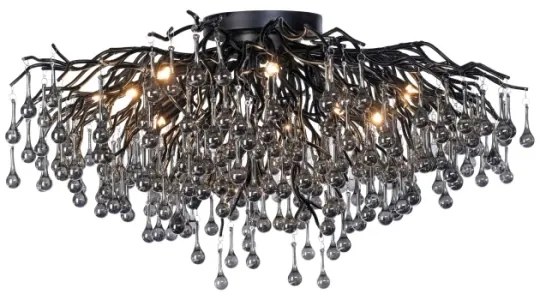 Paul Neuhaus 8092-18 - Felületre szerelt csillár ICICLE 14xG9/40W/230V átm. 100 cm fekete