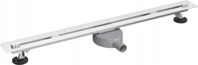 Lineáris lefolyó Slim 120 szálcsiszolt rozsdamentes acél keskeny forgó szifon