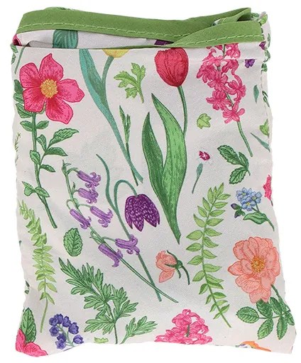 Színes virág mintás összehajtható bevásárló táska, 40 x 57 cm