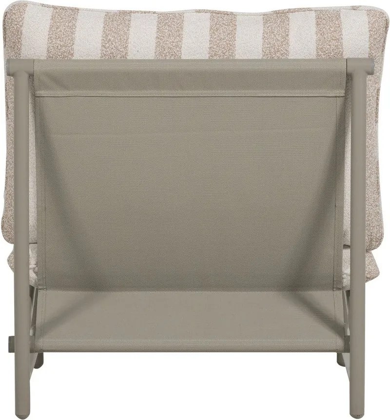 Bézs fém-párnázott kerti fotel Elvo – WOOOD