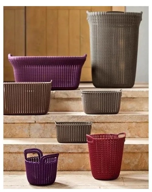 Knit Lungo krémszínű mosókosár - Curver