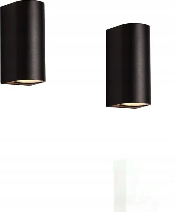 Kalahol 2x Kültéri fali lámpa IP65 GU10 6W fekete Led