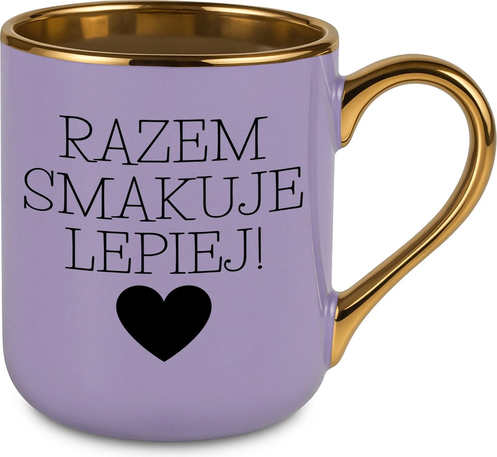 Bögre Elegant Lila Ajándék Pároknak Évforduló Együtt Jobb Ízű!