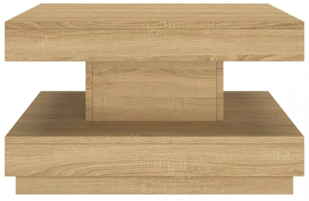 világosbarna MDF dohányzóasztal 60 x 60 x 35 cm