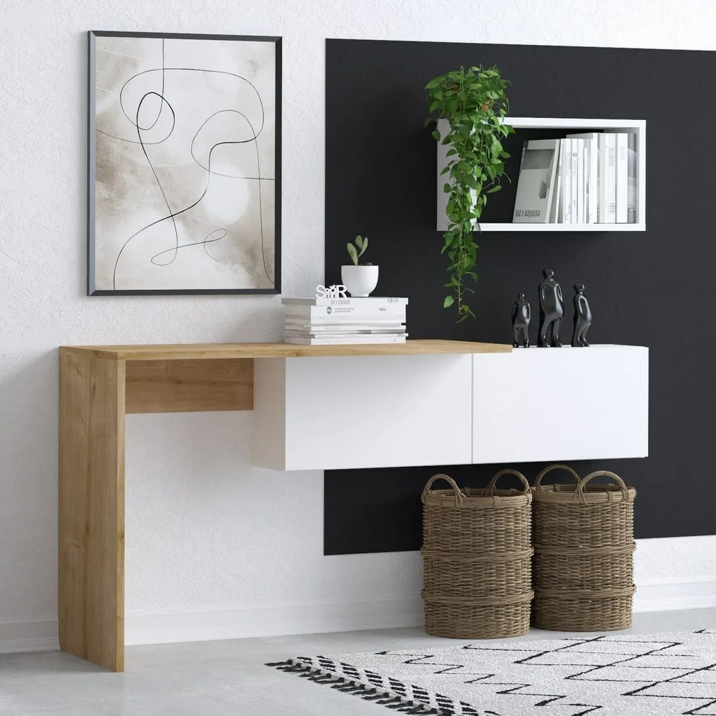 Tiff White and Oak íróasztal